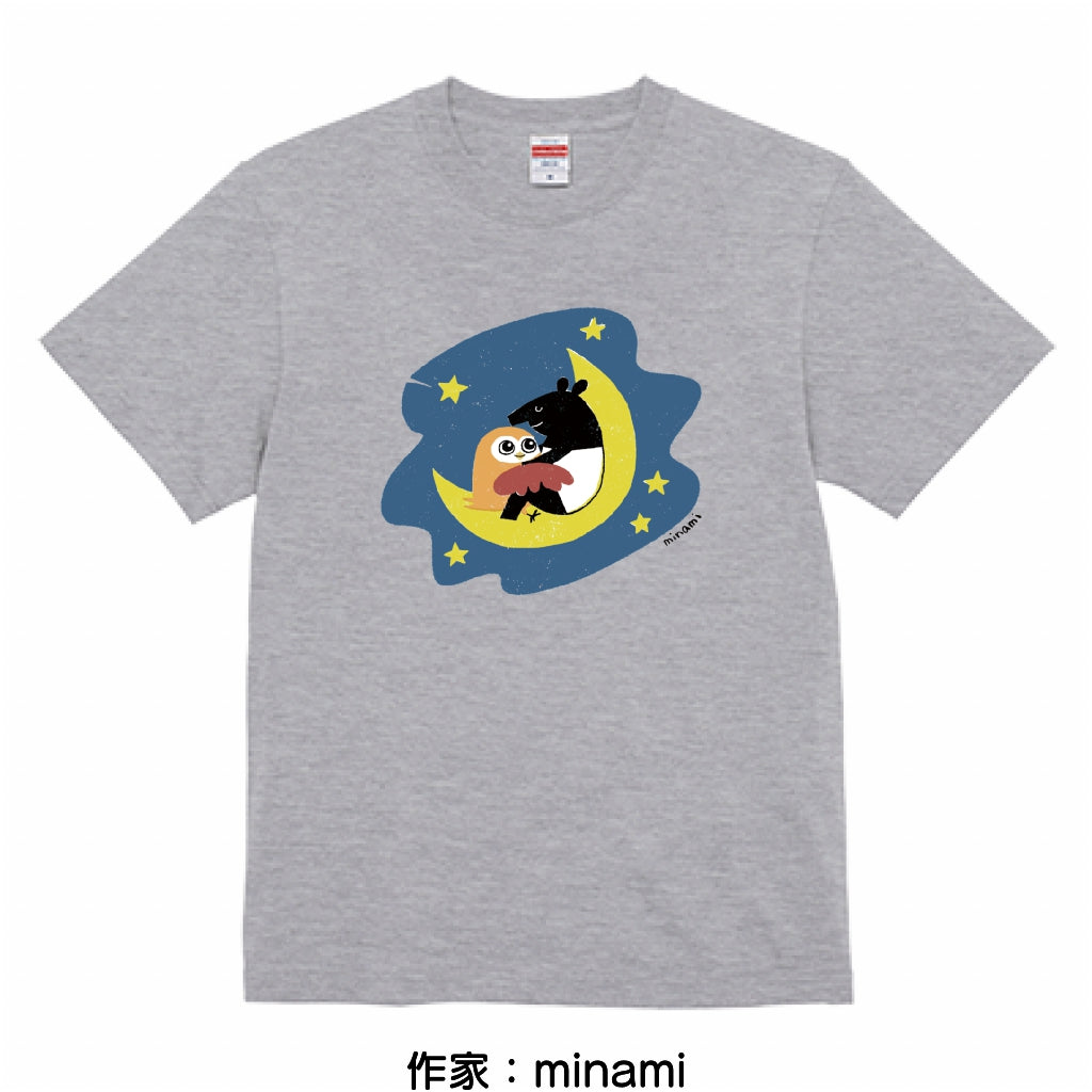 【フクロウ×バク】ハグTシャツ